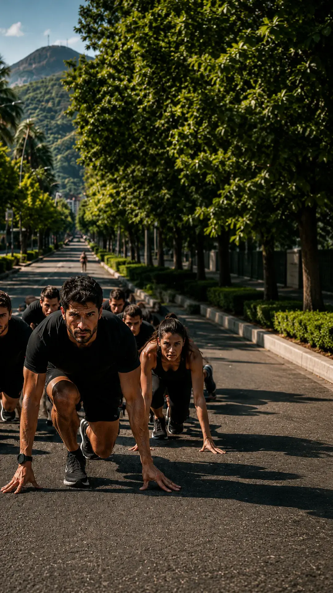 Grupo de RC corriendo al aire libre